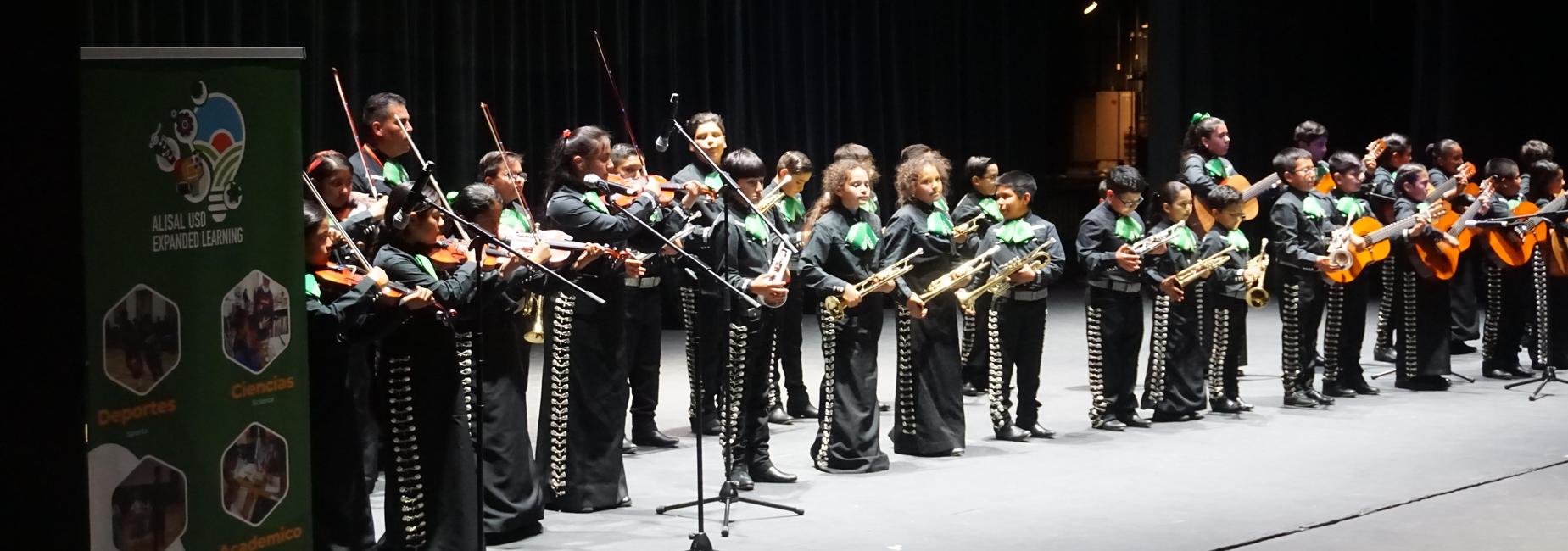 Mariachi Juvenil Alisal playing at Western Stage in Salinas