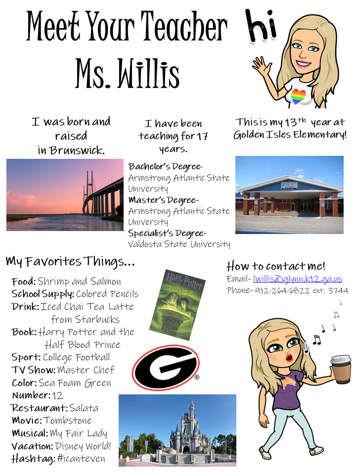 Welcome To Our Class Lori Willis Golden Isles Elementary School