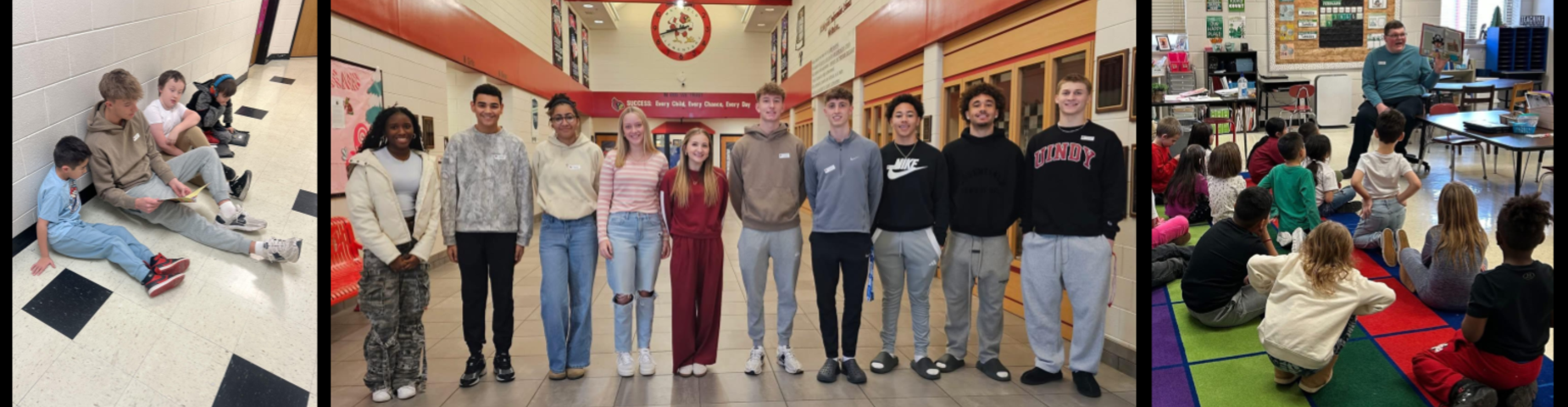 Shoutout to our amazing high school readers for helping MES students celebrate Black History Month by sharing powerful stories! Your leadership, kindness, and big hearts made the day truly special for MES students.