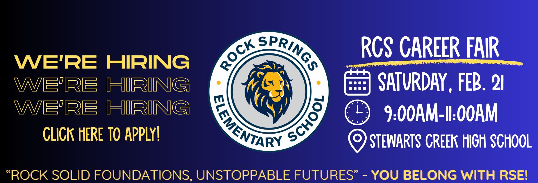 We're Hiring - Career Fair