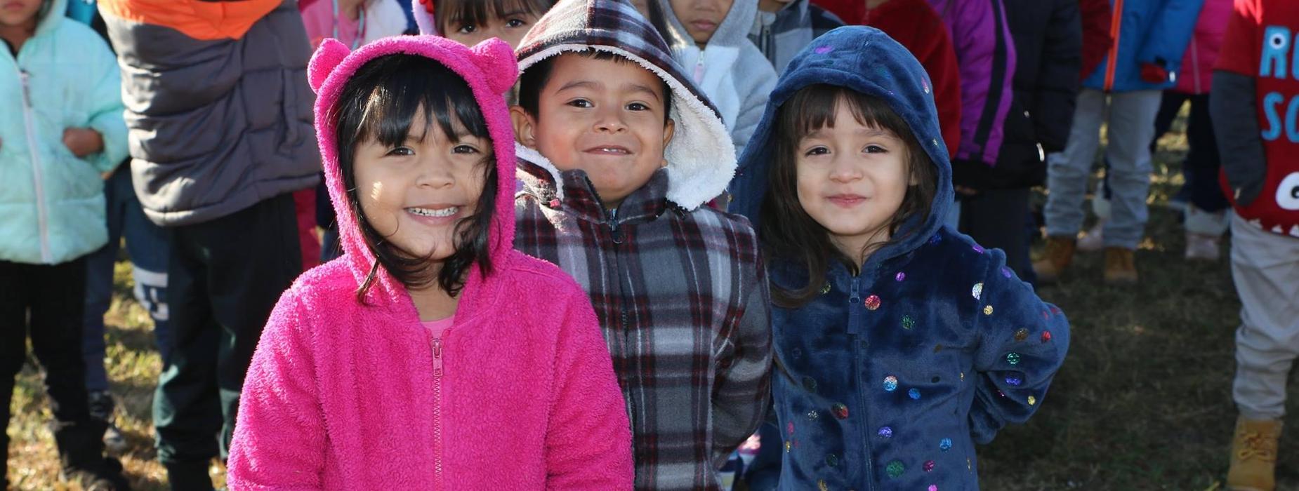students on playground