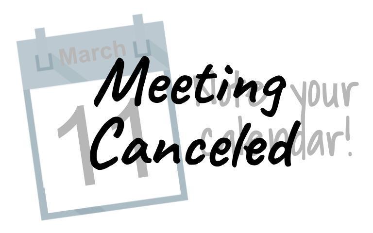 Meeting Canceled