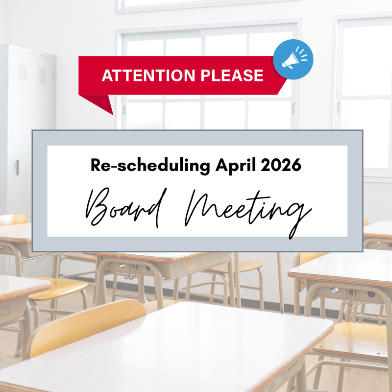 Rescheduled April 2026 Meeting originally scheduled for April 8, 2026.