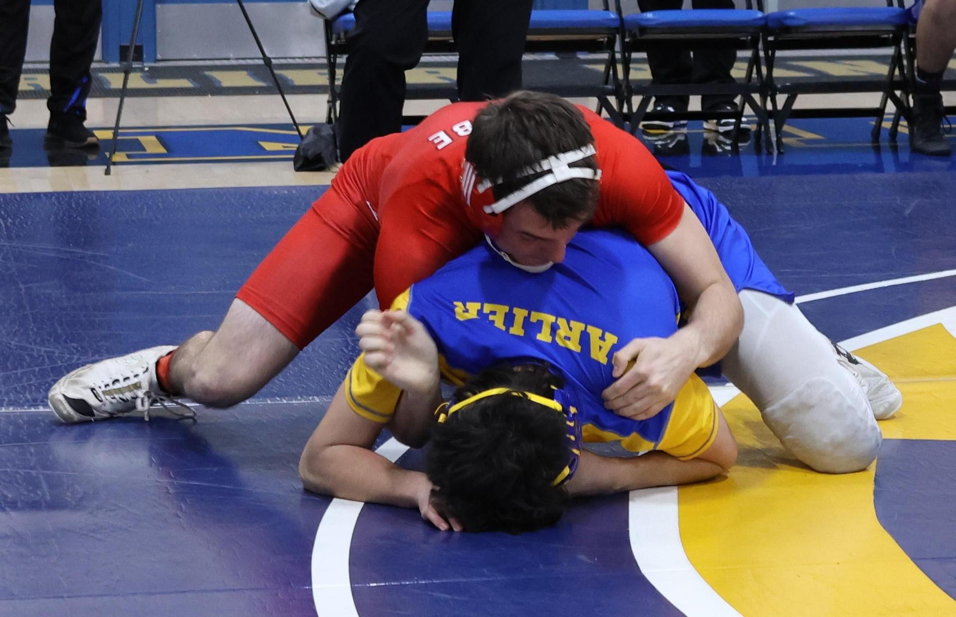 wrestlers in action at parlier