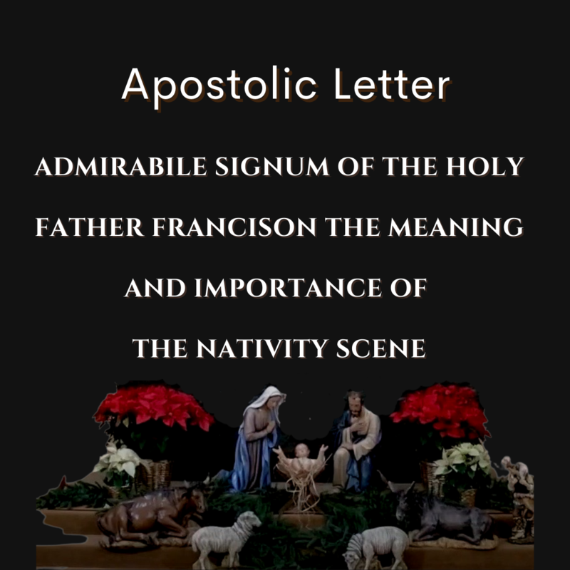 Pope Francis apostolic letter on the Nativity Featured Photo