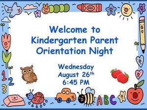 Kindergarten Orientation