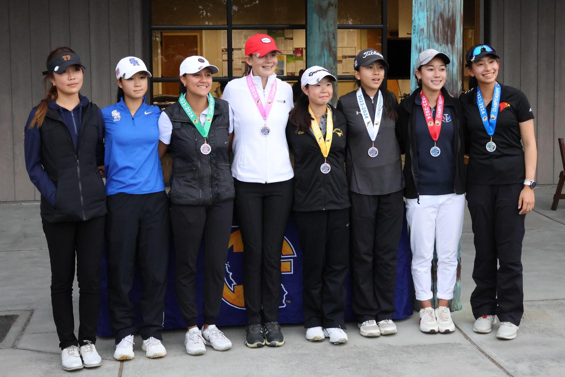 top finishers posing