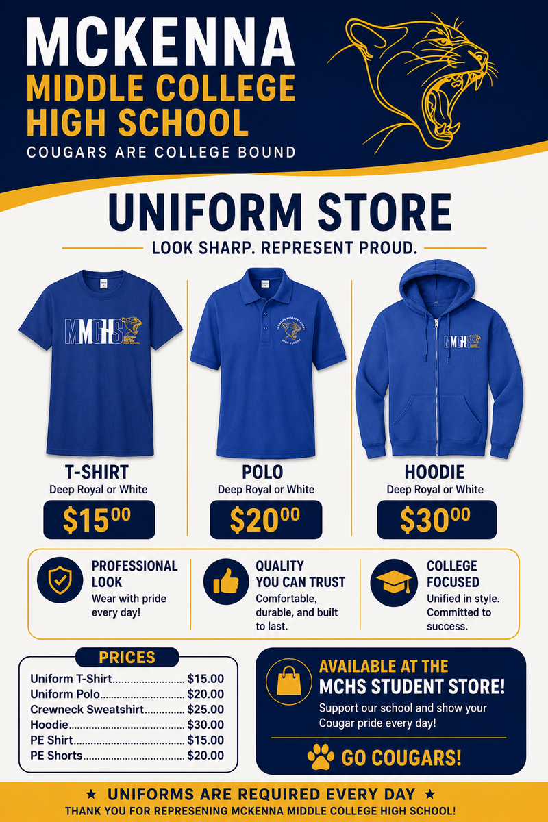 MMCHS Uniforms for 2026-2027 Featured Photo