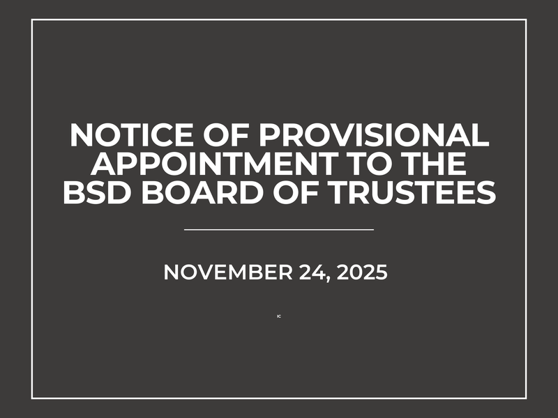 Provisional Board Appointment