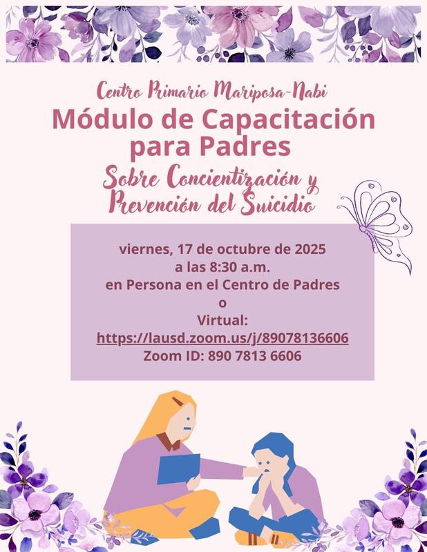 Modulo de Capacitacion para Padres sobre concientizacion y prevencion del suicidio