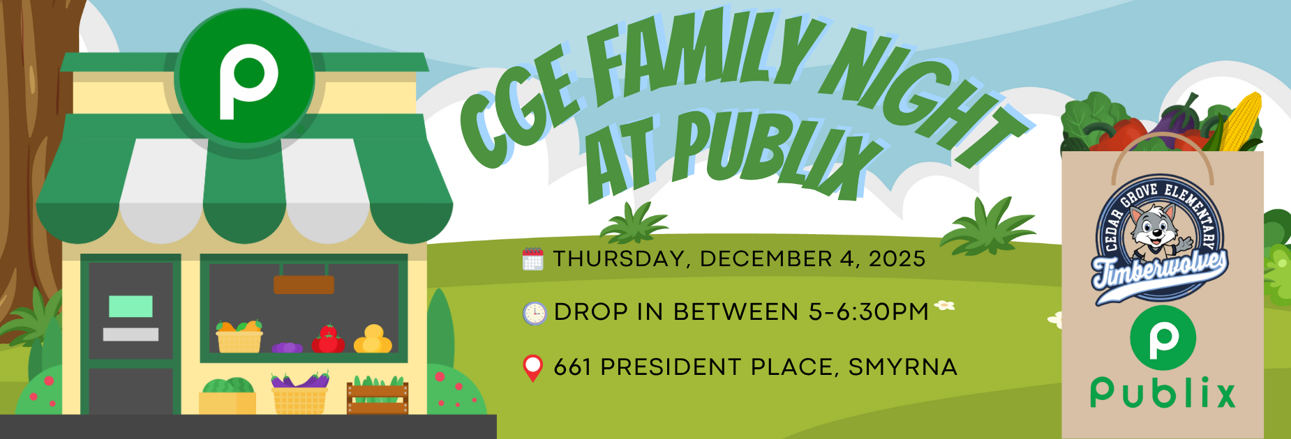 CGE Family Night at PUBLIX  12/4/25