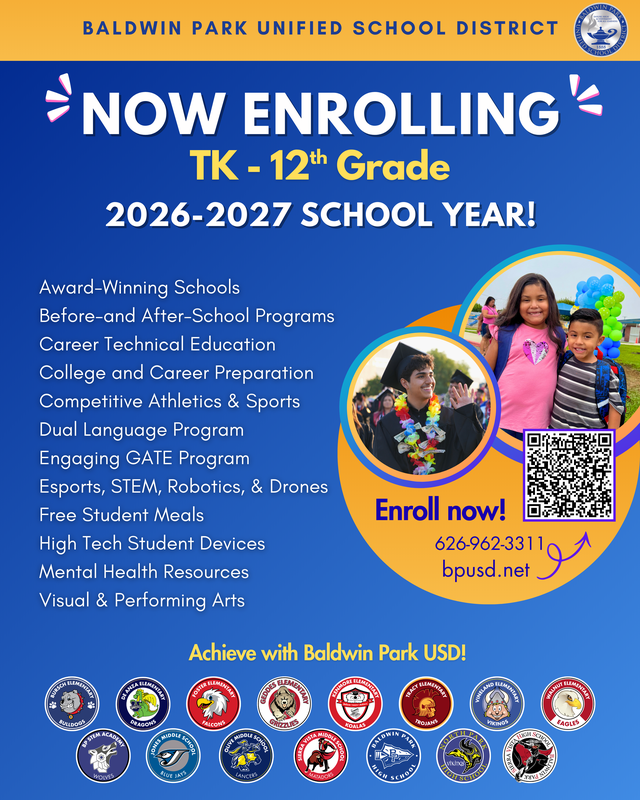 2026-27  BPUSD Enrollment Social Media Flyer