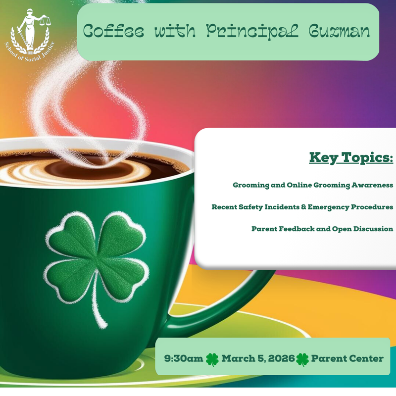 Join Us for Coffee with Principal Guzman / Acompáñenos al cafecito con la Directora Guzmán Thumbnail Image