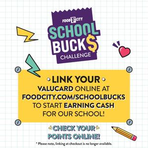 Food city school bucks cash