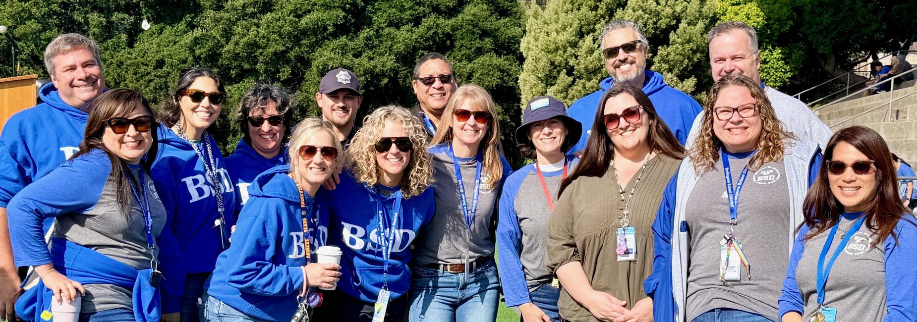 Burlingame leadership team on Osberg field.