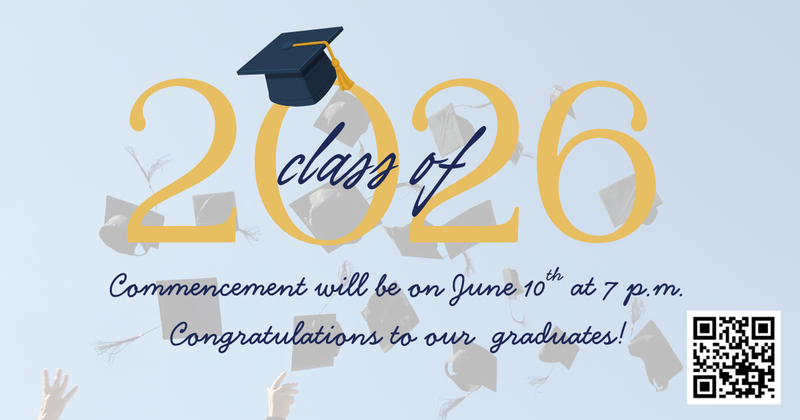 class of 2026 congratulations post with qr code for photos