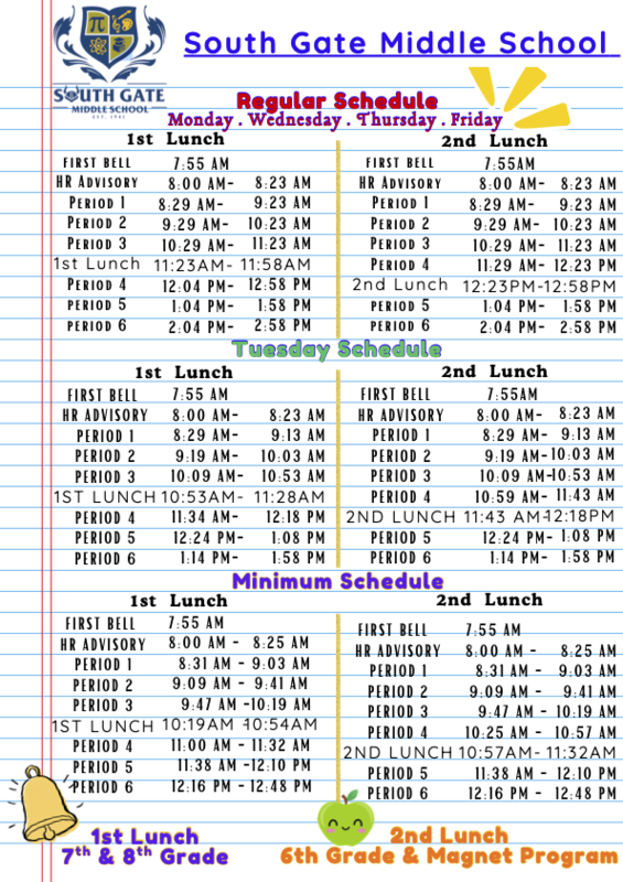 new bell schedule