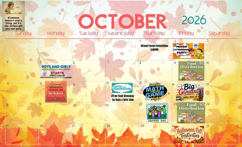 photo of school calendar events