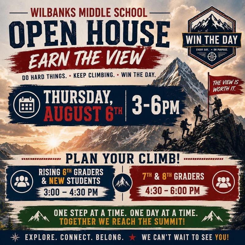 WMS Open House & Summer Hours