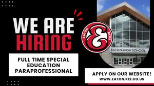 Graphic for Full Time Special Education Paraprofessional