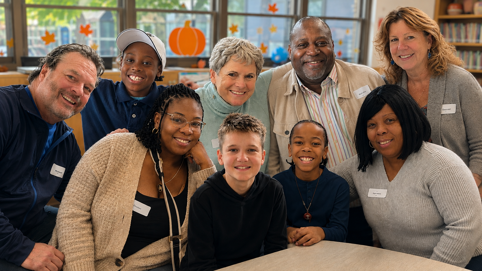 Center School families during grandparents day