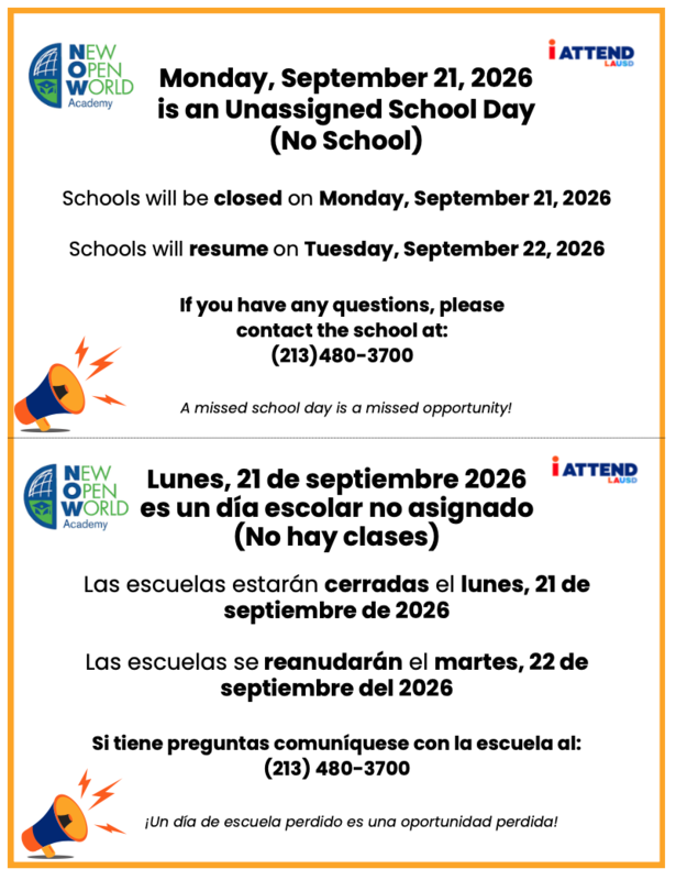 Unassigned Day Flyer