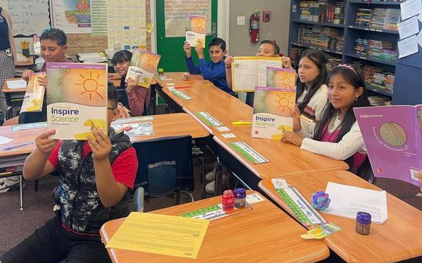 students showing work