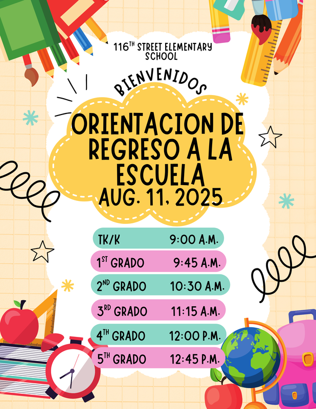 Back to School Orientation