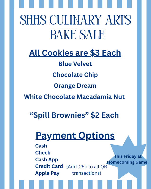 Culinary Arts Bake Sale