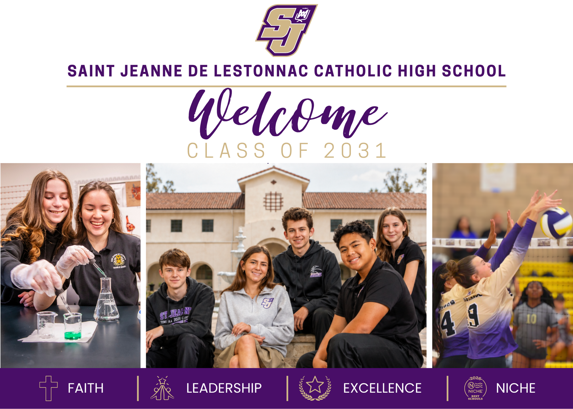 Welcome class of 2031