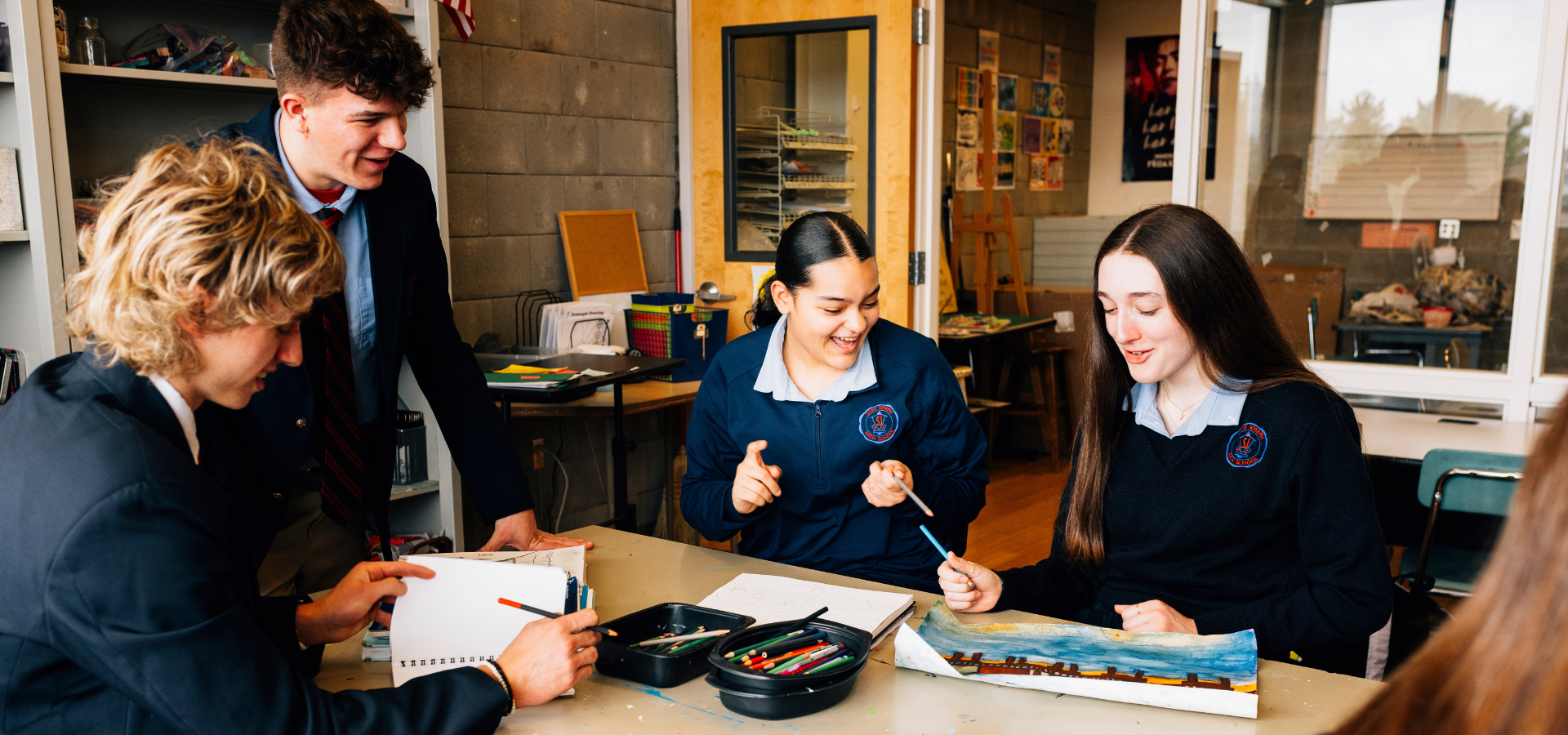 Students in Art class.