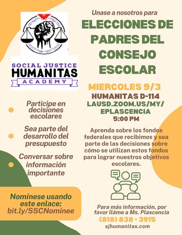 School Site Parent Elections Flyer Spanish