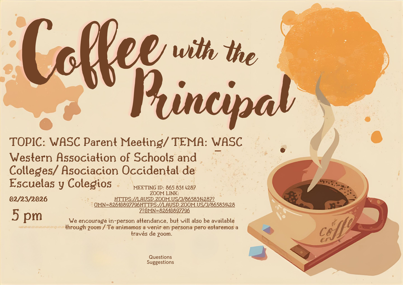 coffee with the principal