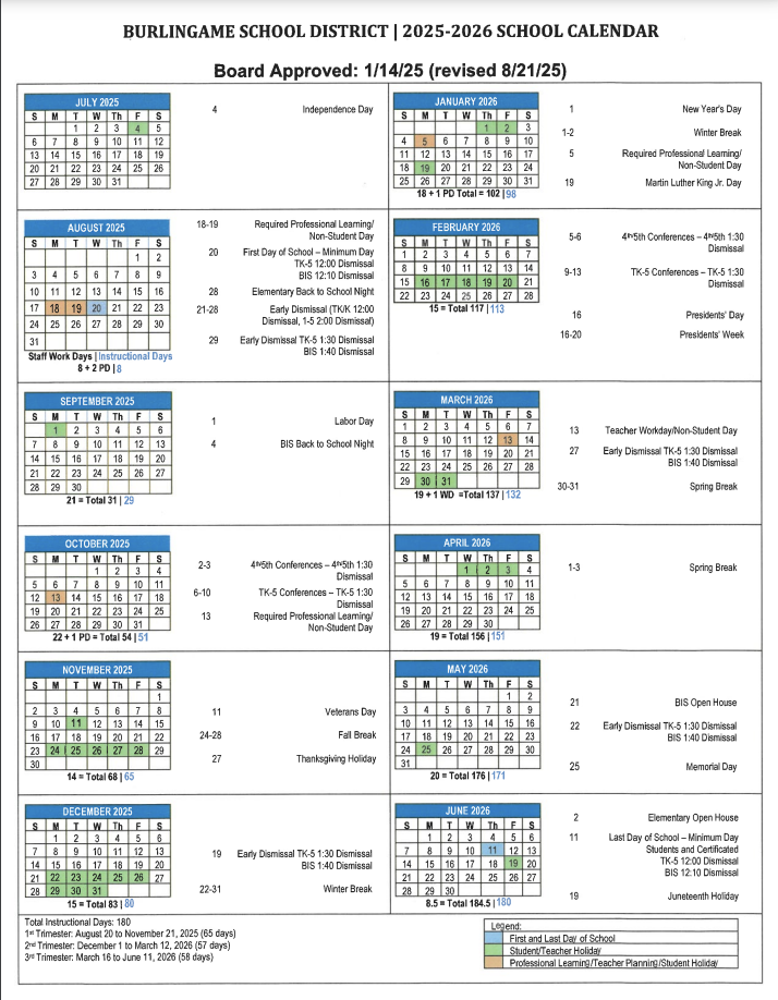25/26 School Calendar
