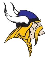 Viking Head Logo with Blue Helmet