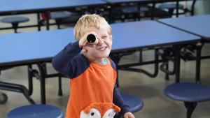 Child enjoying toys