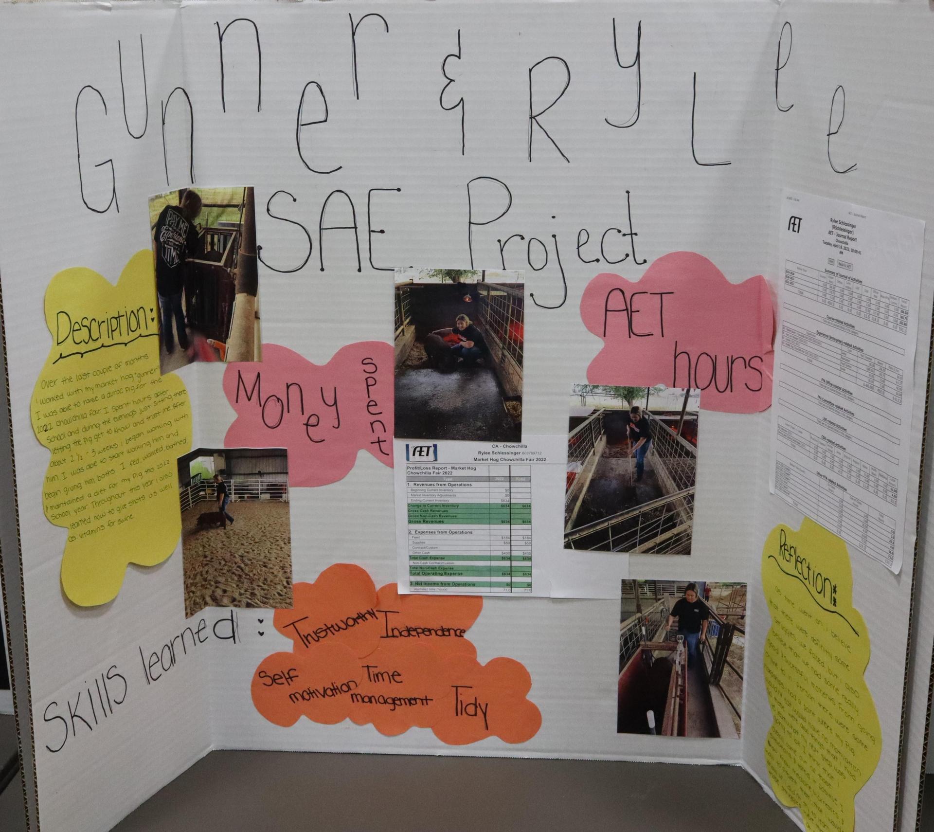 A Supervised Agricultural Experience trifold display