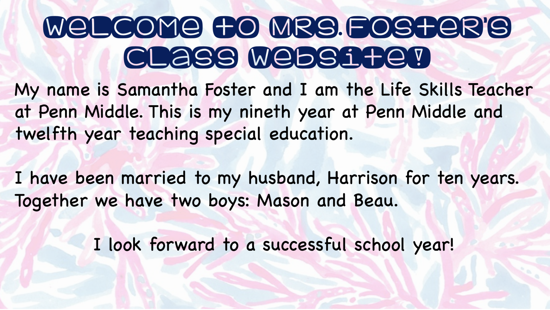 Welcome to Middle School Life Skills! 