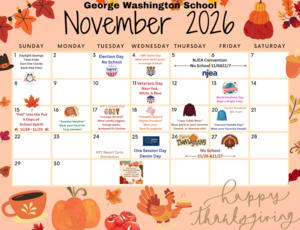 November 2026 Calendar-Washington School