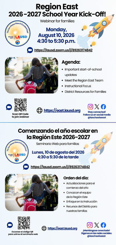 Flyer in spanish and english for webinar