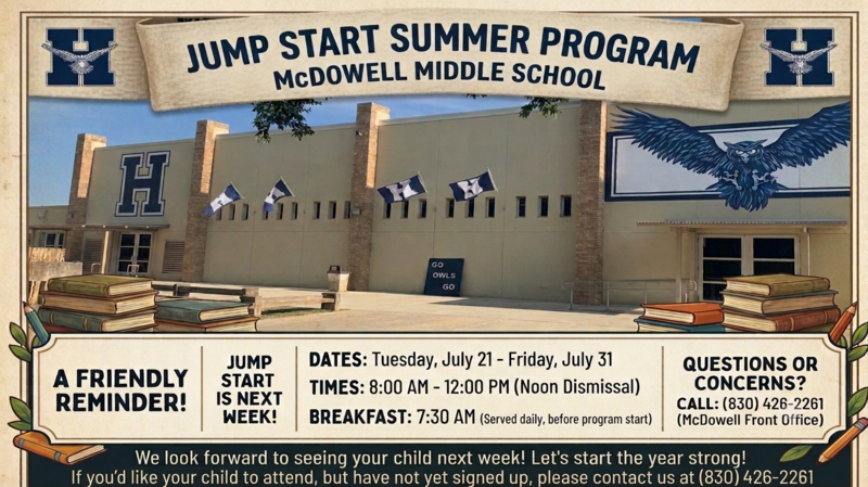 Jump Start Begins Next Week