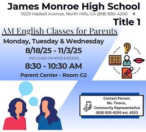 AM ESL class flyer