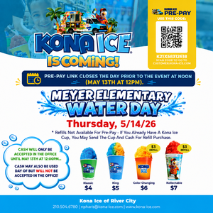 KONA Ice during Water Day- May 14th