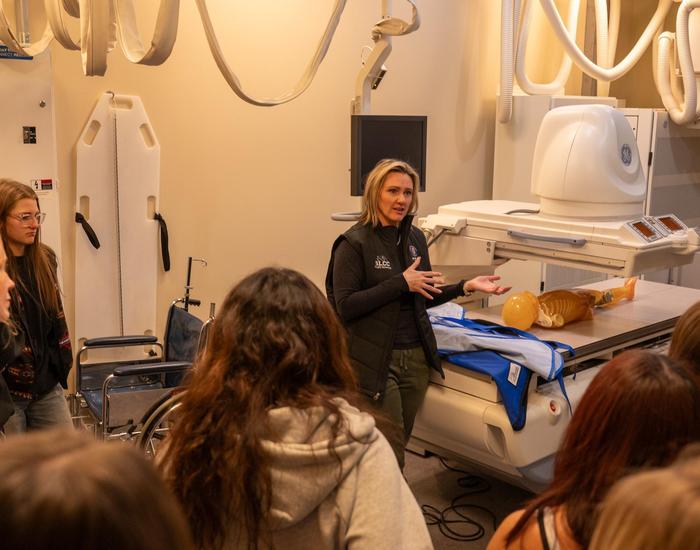 Students learning how to provide and X-Ray