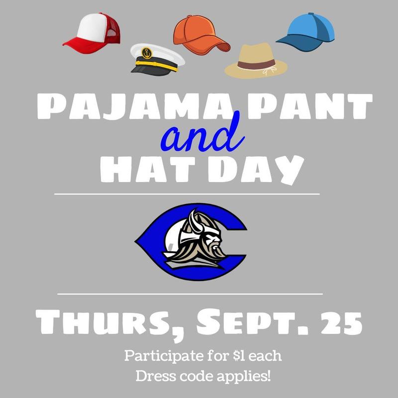 PBIS PJ Pant and Hat Day September 25th