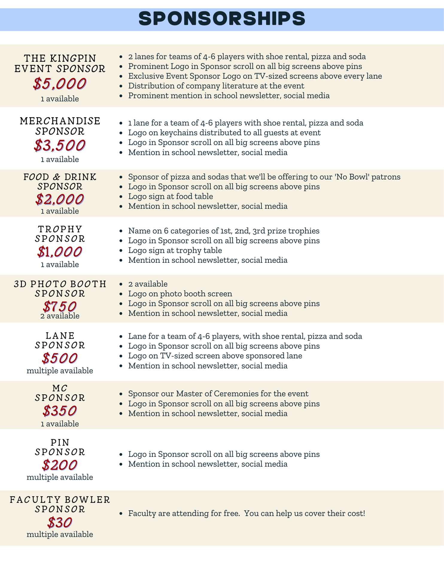 Friends and Frames Sponsorship Opportunities