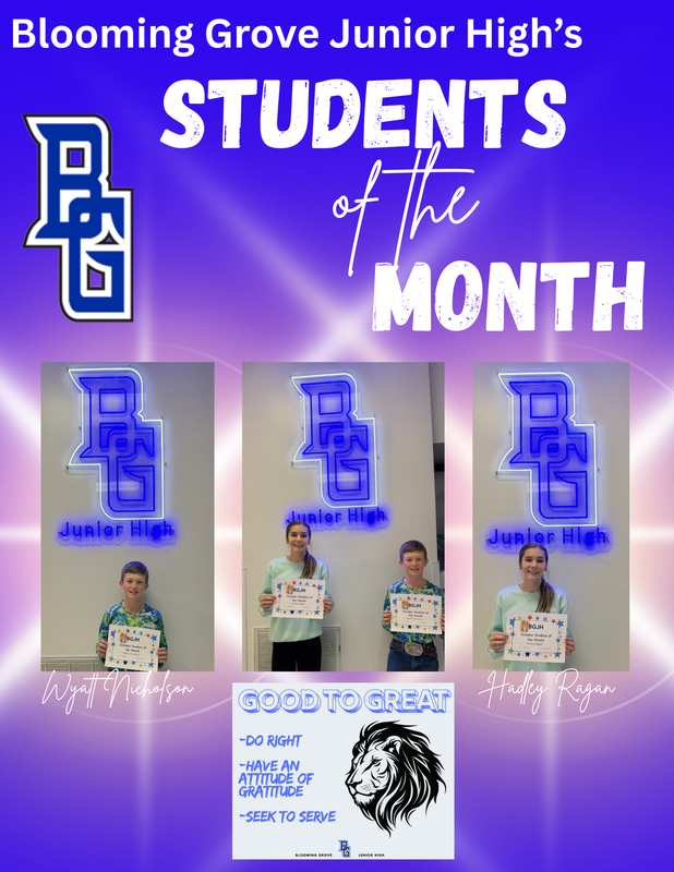 BGJH Students of the Month Featured Photo
