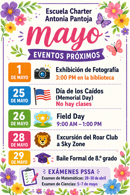 May Calendar Spanish