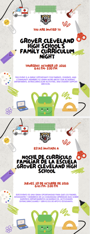 Curriculum Night in English and Spanish
