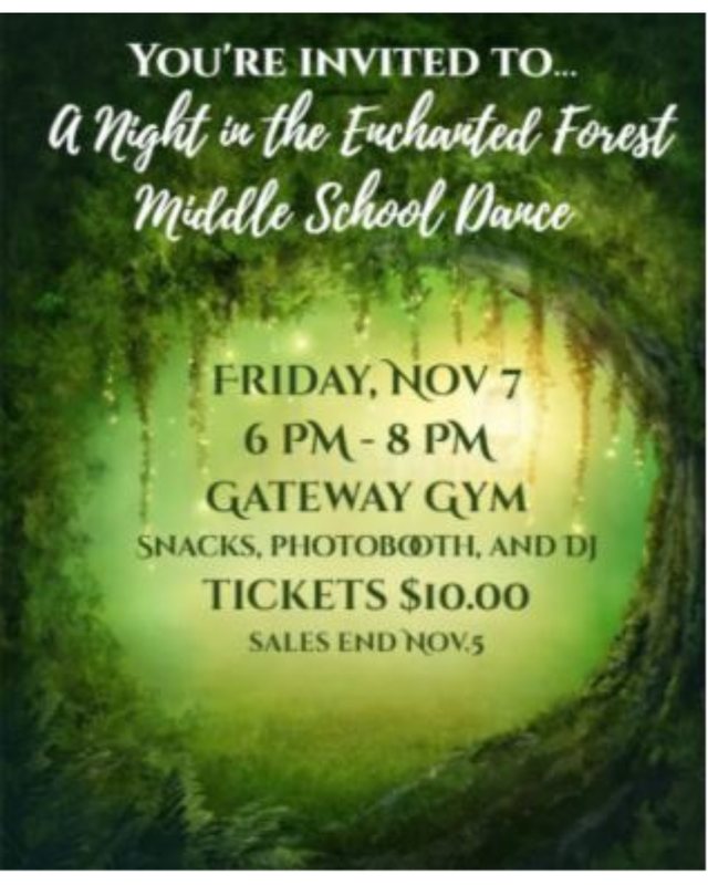 enchanted forest for 7th and 8th grade dance